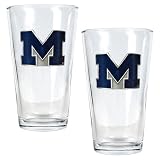 Michigan Wolverines NCAA 2pc Pint Ale Glass Set