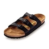 Birkenstock Florida Black Leather Ladies Sandal by Birkenstock