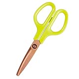 プラス ハサミ フィットカットカーブ 洗える チタン アップルグリーン 34-555