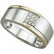 Two Tone Prominent Men's Diamond Ring