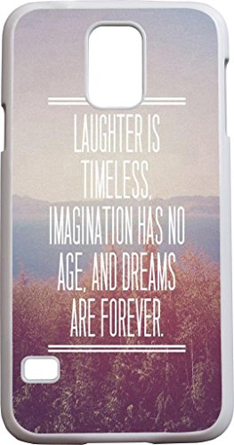 Hungo Samsung Galaxy S5 Case Bible Verse, S5 Case Christian Quotes Laughter is timeless imagination has no age, and dreams are forever