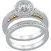 14K Two Tone Gold Diamond Bridal Engagement Ring