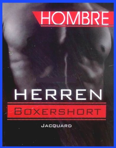 3er Pack klassische Boxershorts von Hombre in Jaquard Qualität, 100 % Baumwolle in 5 Größen