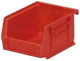 Akro-Mils 30210 Plastic Storage Stacking AkroBin, 5-Inch by 4-Inch by 3-Inch, Red, Case of 24