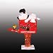 36" Animated Tinsel Peanuts Snoopy On Mailbox Lighted 3-D Christmas Yard Art