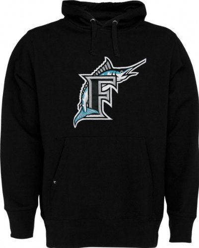 Florida Marlins Black Signature Hooded Sweatshirt