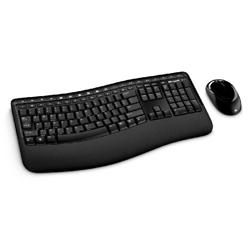 Microsoft Wireless Comfort Desktop 5000 Keyboard and Mouse Set (Black)
