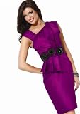 Jovani 7572, Asymmetric Cocktail Dress With Peplum Waist