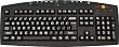 Keys-U-See Large Print Keyboard, Black KeyBoard Background and Frame with White Letters or Characters, Wired USB Connector