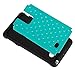 Galaxy Note 4 Case, Style4U Galaxy Note 4 Studded Rhinestone Crystal Bling Hybrid Armor Case Cover for Samsung Galaxy Note 4 with 1 HD Screen Protector and 1 Stylus [Teal/Black]