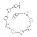 Stylish and Trendy: Sterling Silver Designer Inspired Fancy Link Chain Bracelet