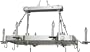 Contemporary Satin Nickel Eight Hook 8-Light Pot Rack