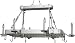 Contemporary Satin Nickel Eight Hook 8-Light Pot Rack