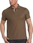 Claiborne by John Bartlett Men's Basketweave Pique Polo, Tobacco, XL