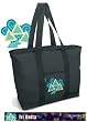 Tri Delta Dolphin Design Tote Bag Black Deluxe Tri Delta - For Travel or Beach Best Unique Gift Ideas for Her, Women, or Ladies