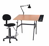 Drafting Table Package with Chair, Lamp, and Side Tray