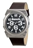 Bench Gents Black Dial Watch With Brown Strap