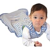 Woolino 4 Season Baby Sleep Bag, 100% Natural Merino Wool Sleep Sack, One Size 3m - 2yrs, Blue Bell