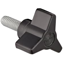 Davies Thermoset Three Arm Knob, Flute Rim, Threaded Stud, 1/4"-20 Thread Size X 3/4" Thread Length, 1-1/8" Diameter (Pack of 5)