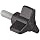 Davies Thermoset Three Arm Knob, Flute Rim, Threaded Stud, 1/4"-20 Thread Size X 3/4" Thread Length, 1-1/8" Diameter (Pack of 5)