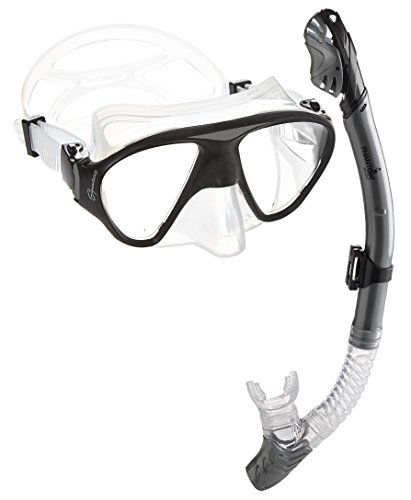 Phantom Aquatics Signature Mask Dry Snorkel Set, Silver