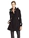 Via Spiga Women's Belted Soft Shell Hooded Jacket with Faux Leopard Lining
