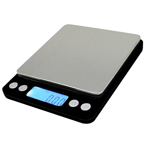 Spirit 0.01oz/0.1g 3000g Digital Pro Pocket Scale with Back-Lit LCD Display Black