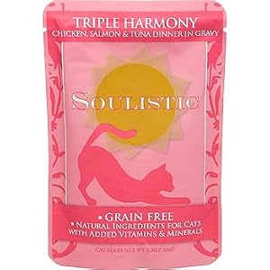 Soulistic Triple Harmony Chicken, Salmon & Tuna Dinner in Gravy Cat Food Pouches