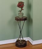 Powell Golf Accent Table (Warm Pecan) (27H x 12 dia)