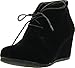Forever Link Womens Patricia-01 Lace Up Faux Suede Ankle Wedge Booties