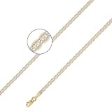 14K Solid 2 Two Tone Yellow White Gold Gucci - Mariner Chain Necklace 3mm (7/64 in.) 22 in.