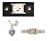Pittsburgh Steelers ProStarter/Leather Cuff /Heart Charm Chain Bracelet Package