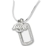 Los Angeles Lakers 3/8â Sterling Silver Mini Dog Tag