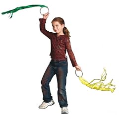 Rainbow Hoops 6er Set - Plastikringe (Durchmesser 12 cm) mit 60 cm langen Schwungb�ndern von SPORDAS