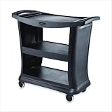 Rubbermaid 9T6800 BLA 300lb Cap Black Service Cart