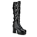 Womens Black Gothic Boots 3 3/4 Inch Sexy Knee Boot