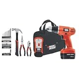 Factory-Reconditioned Black & decker 9.6V Cordless Drill Driver And Accessory Kit PS96PKR