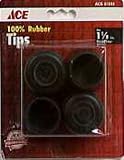 Product details for SHEPHERD HARDWARE 51243 CHAIR LEG RUBBER STRAIGHT TIP 1-1/8