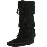 [ミネトンカ] Calf Hi 3-Layer Fring Boot