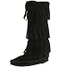 [ミネトンカ] Calf Hi 3-Layer Fring Boot