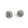 Clear Crystal Ball Stud Earrings Fashion Jewelry