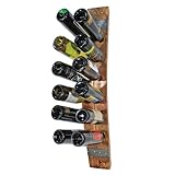 show True Fabrications Oak 12 Bottle Wine Barrel Stave Wall Mounted Wine Rack