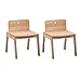 ECR4Kids Shorty Chair, Wooden Seat for Toddlers/Kids, Natural (2-Pack)
