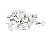 uxcell 蝶ナット 21mmワイド メタリック ハードウェア 10個