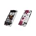 Premium White with Purple Flowers Design Snap-On Cover Hard Case Cell Phone Protector for HTC Droid Incredible [Accessory Export Brand Packaging]