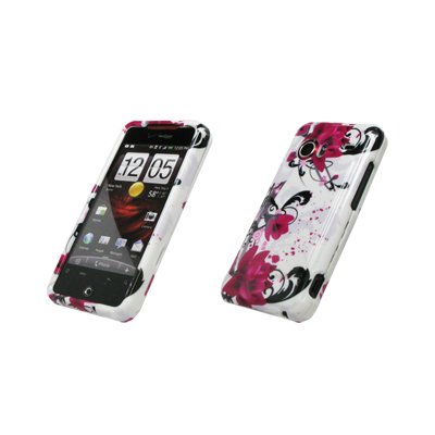 Premium White  Purple Flowers Design Snap-On 