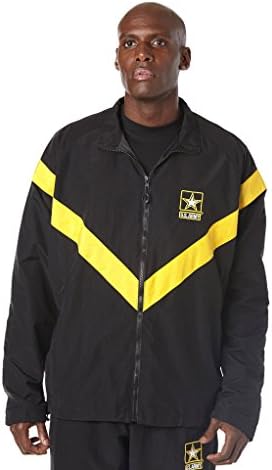 GI US Army PT Jacket APFU (Army Physical Fitness Uniform) Latest Style Black &amp; Gold Unisex