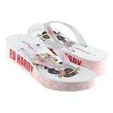 Ed Hardy Flip Flop Sandals White thongs
