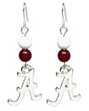 Alabama Crimson Tide Beaded Wire Logo Earring NCAA College Athletics
