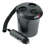 Type S AC01998-60/6 12V Triple Socket, Charcoal Grey